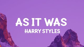 Harry Styles  As It Was Lyrics [upl. by Zinck]