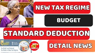 New Tax Regime FY 202425  Budget 2024  Revised Tax Slab  Standard Deduction In New Tax Regime [upl. by Ursuline]