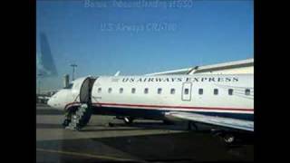 Takeoff ERJ145 US Airways at Greensboro NC USA [upl. by Aicemed48]