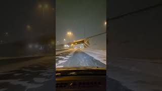 SNOWY NIGHT DRIVING IN SASKATOON CITY 🇨🇦🇨🇦🇨🇦 [upl. by Anelet]