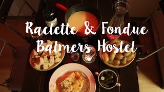 Swiss raclette amp fondue  Balmers Hostel Interlaken [upl. by Harmonia]