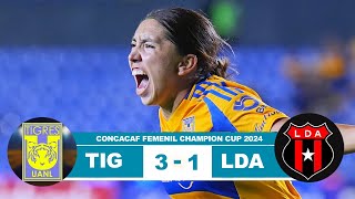 Tigres UANL Femenil vs Alajuelense 31 Resumen Goles 2024 [upl. by Burhans]