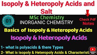 Isopoly and Heteropoly Acids  Tungsten ampMolybdenum INTRODUCTION•Msc Chemistry INORGANIC Notes [upl. by Drofliw]