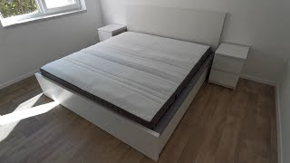 Assembling IKEA furniture  MALM  bed frame amp drawers  LUROY Slatted base  HOVAG Spring mattress [upl. by Mickelson121]