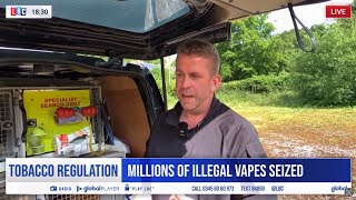 Vape Detection Dogs Bran amp Griff feature on LBC News [upl. by Anaujnas113]