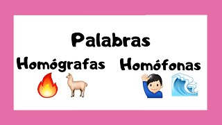 Palabras homónimas homófonas homógrafas y parónimas Diferencias  Resumen [upl. by Aihsal]