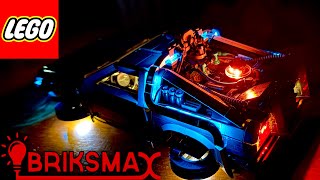 Lego DeLorean Timelapse Briksmax Light Kit [upl. by Hgielak879]