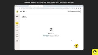 Manage Vault using Norton Password Manager Extension [upl. by Airretal]