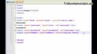 Sistema de logueo con PHP  MySQL [upl. by Krauss243]