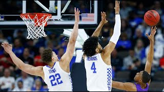 Kentuckys Nick Richards says hes OK after hard fall in NCAA opener [upl. by Anim121]