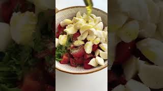 Tomate Mozzarella Salat gesund schnell und mega einfach Salat Ideen Italienische rezepte [upl. by Travus]