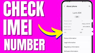 How to Find IMEI on Android Phone  IMEI Number Check [upl. by Sihonn]