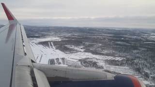 Aeroflot Landing Murmansk Airbus A320 Sharklets Winter Afternoon [upl. by Atinele]