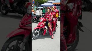 Iron Man Nghiêm Chỉnh Chấp Hành Luật Giao Thông ironman captianamerica deadpool funny cosplay [upl. by Berny]