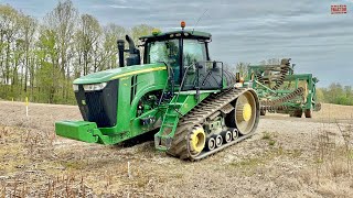 JOHN DEERE 9510RT Tractor Working on Spring Tillage [upl. by Feledy]