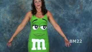 Green MampM Tank Dress Halloween Costume Review [upl. by Eilsehc]