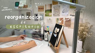 quarantine vlog organización para escritorios pequeños cozy aesthetic 🌱 [upl. by Past]