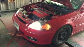 Honda Civic B16B Dyno Test [upl. by Ecirtac70]