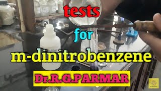 Tests for mdinitrobenzene  Organic Qualitative Analysis [upl. by Hogen]