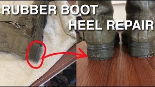 How To Fix Unevenly Worn Boot  Shoe Heels  Repair Hunter Aigle Wellies [upl. by Solim487]