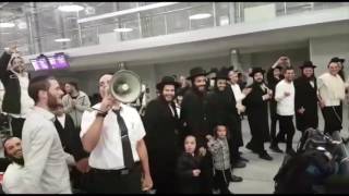 Hasidim Dancing In Kiev Airport [upl. by Nilhtac]