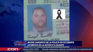 Muere sargento de la Policía en accidente ocurrido en la autopista Duarte [upl. by Anivas]