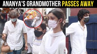 Ananya Panday BREAKS DOWN during grandmother Snehlata Pandeys funeral  Chunky Panday [upl. by Youngran60]