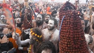 Kumbh Mela 749 crore devotees take holy dip in 2nd ‘shahi snan’ of Mauni Amavasya [upl. by Ahsiema]