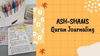 AshShams Quran Journaling  Quran Journal with me [upl. by Letch796]