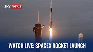 SpaceX rocket launch to the moon  15 February 2024 [upl. by Ahsiad]