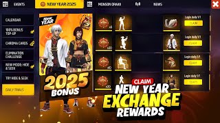 2025 NEW YEAR REWARDS 🎉 Garena Free Fire [upl. by Ynes]