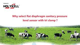 Flat Diaphragm Sanitary Pressure Level Sensor for Milk Level Measurement [upl. by Athene]