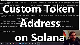 SPL Token custom address How To  Oct 31st 21 [upl. by Syned240]