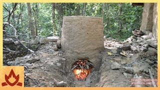 Primitive Technology Termite clay kiln amp pottery [upl. by Ylime]