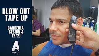 David Marulanda explica barberia sesion 4 22 blow out tape up [upl. by Halyak]