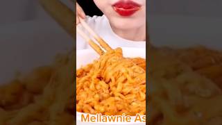 Mellawnie Asmr creamy cheese noodles mukbang mukbang cheesenoodles noodles shorts ytshorts [upl. by Nytsirhc772]