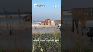 House along North Carolina coast washes away in swell from Hurricane Ernesto [upl. by Izawa361]