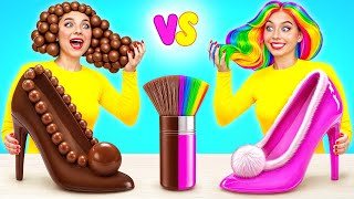 Défi Comestibles De Maquillage au Chocolat  Guerres de Farces par Choco DO [upl. by Hareema85]