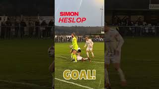 Club Captain Simon Heslop scoring the second goal against Sherwood Colliery [upl. by Enatan787]