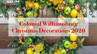 Colonial Williamsburg Christmas Decorations 2020 [upl. by Eibloc]