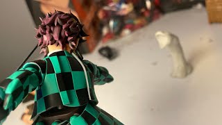 Tanjiro vs demon stop motion [upl. by Piper]