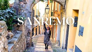 Walk in SANREMO Italy Just 1 hour from Nice Beautiful place on the coast of Liguria [upl. by Aneen701]