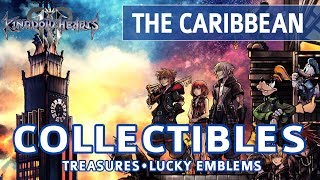 Kingdom Hearts 3  The Caribbean All Collectible Locations Lucky Emblems amp Treasures [upl. by Engedi]