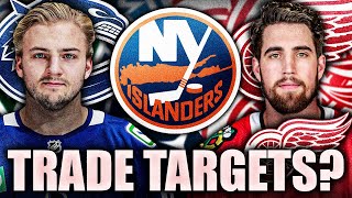 CANUCKS amp RED WINGS TRADE RUMOURS ISLANDERS TARGETING ERIK BRANNSTROM OR ERIK GUSTAFSSON [upl. by Orfield363]