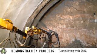 Tunnel lining using sprayed SFRC SteelFibre Reinforced Concrete [upl. by Merle]