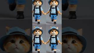 Smart cat super dance 🤠💙  catdance​ catvideos​ ytshorts​ shortfeed​ youtubeshorts​ [upl. by Hpeseoj]