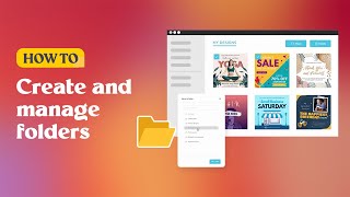 How to create and manage folders on PosterMyWall [upl. by Eiduam938]