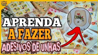 APRENDA A FAZER ADESIVOS DE UNHAS E GERAR UMA RENDA EXTRA [upl. by Alain]