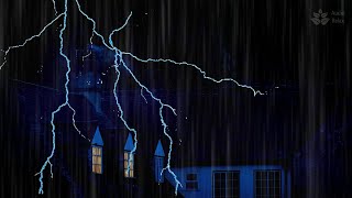 Relaxing Night Rain amp Thunder Sounds on Roof  10 Hrs White Noise for Sleep [upl. by Greenwood636]