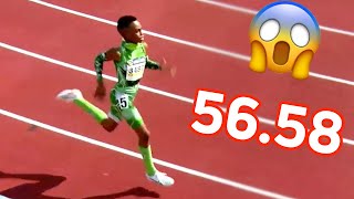 10YearOld WORLD RECORD 400m At Jr Olympic Games [upl. by Nikaniki750]